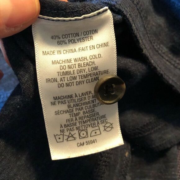 3 for $30! Kolby navy short sleeve top‎ - Picture 5 of 7